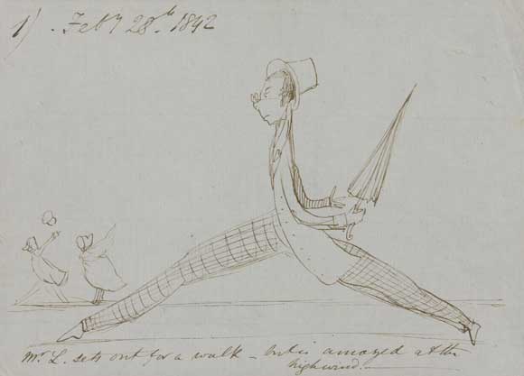 1. Mr. L. sets out for a walk --but is amazed at the high wind.