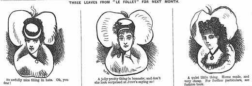 Marie Duval's earliest signed appearance in Judy, 25 August 1869, p. 173.
